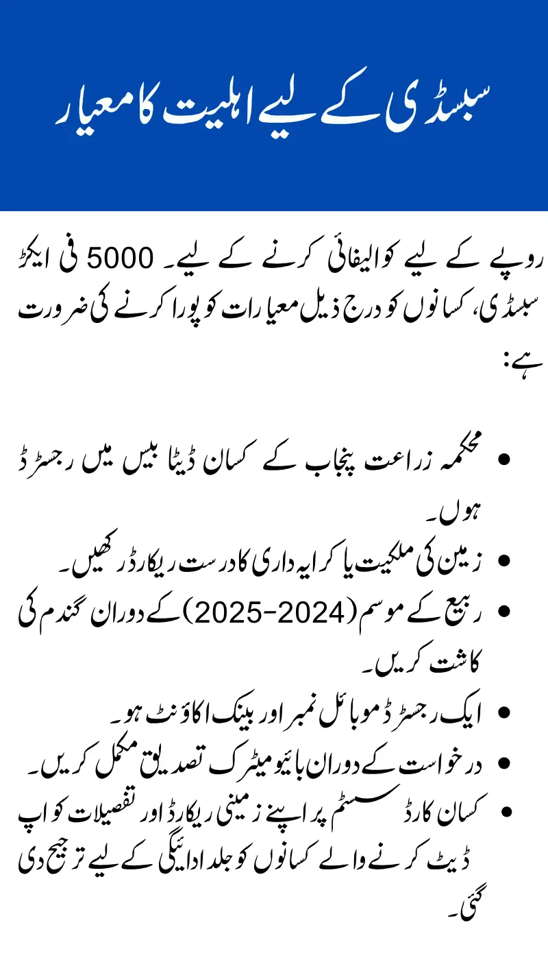 Good News! 5000 Per Acre Subsidy Paid to Over 5 Lakh Wheat Farmers in Punjab Full Details 2 Eligibility Criteria for the Wheat Subsidy
