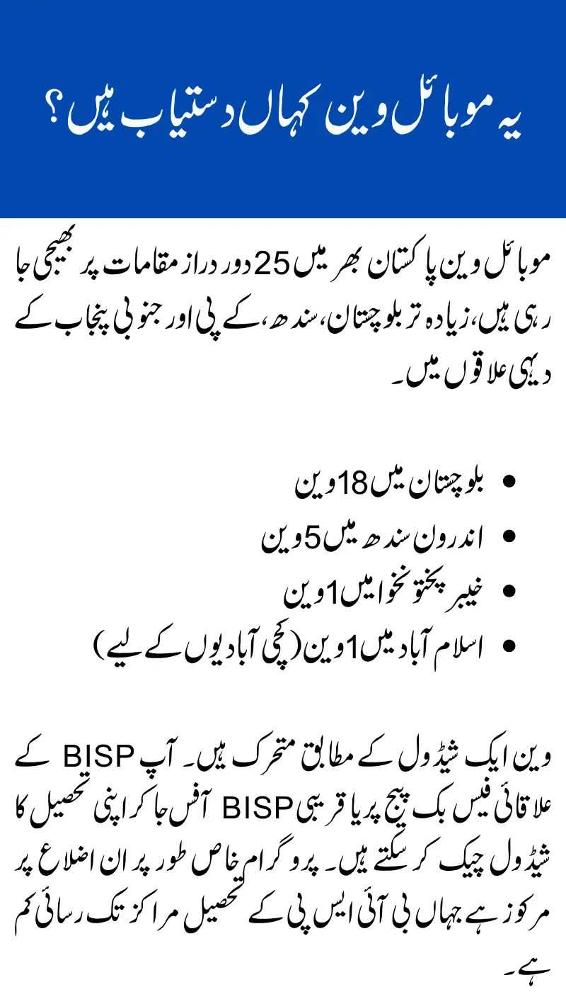 BISP Mobile Van Registration for Rural Families Last Date 30 July 2025 2 Where Are These BISP Mobile Vans Registration Available